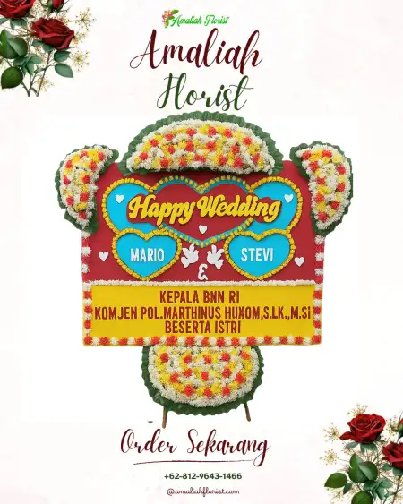 Papan Bunga Pernikahan Pinangunian